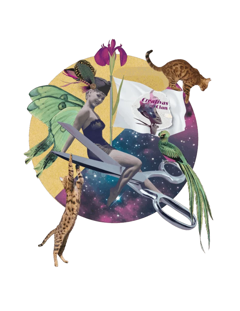 Collage Vintage creativas clan