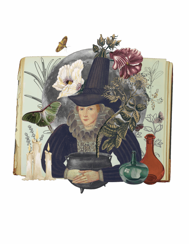 Portada del pack descargable de imágenes para hacer collage Noche de Brujas
